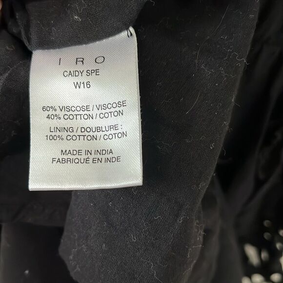 IRO Caity Embroidered Mini Dress, Black/Navy, Size 8 (40) - Picture 12 of 13